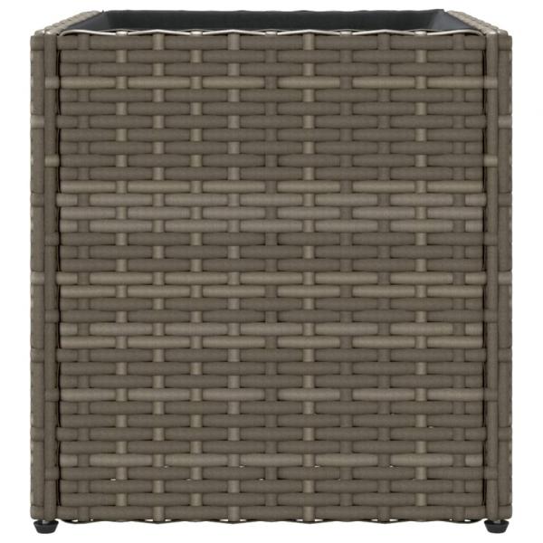 Pflanzkübel Grau 36x30x32 cm Poly Rattan