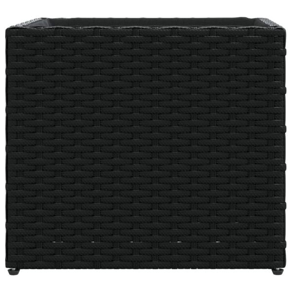 Pflanzkübel Schwarz 36x30x32 cm Poly Rattan