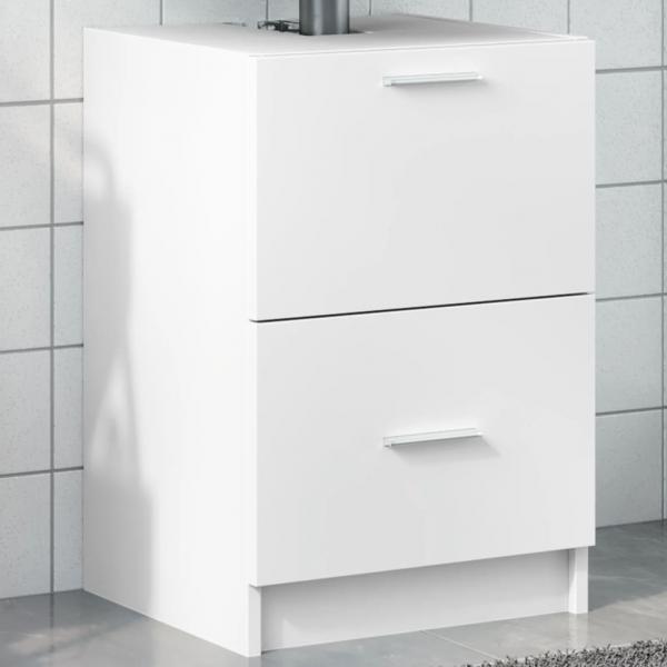 ARDEBO.de - Waschbeckenunterschrank Weiß 40x37x59 cm Holzwerkstoff