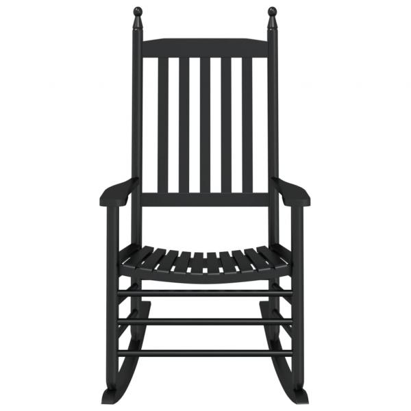 Schaukelstühle mit Gebogenen Sitzen 2 Stk. Schwarz Pappelholz
