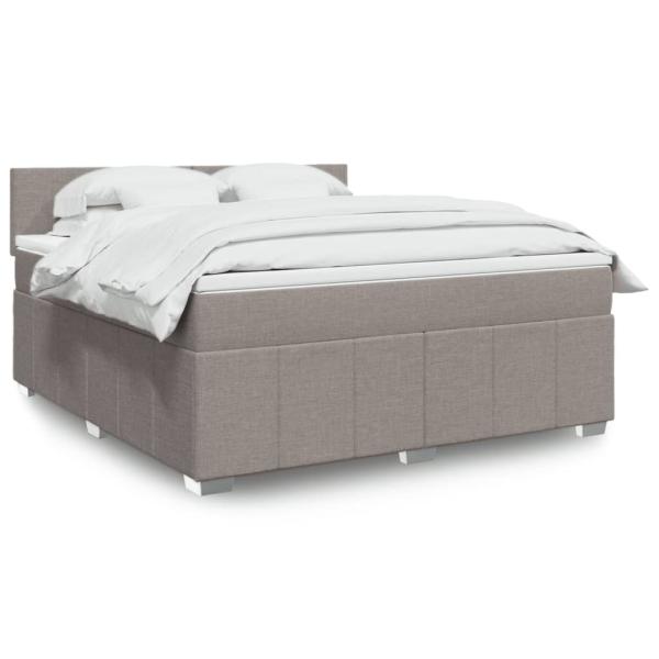 ARDEBO.de - Boxspringbett mit Matratze Taupe 180x200 cm Stoff