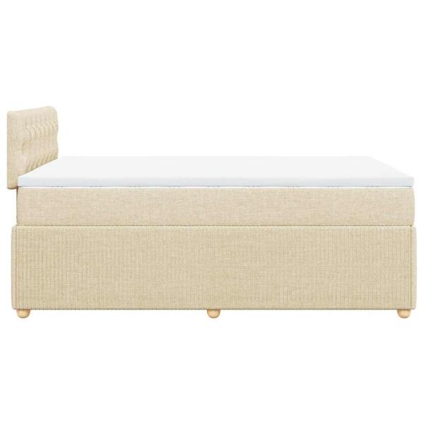Boxspringbett mit Matratze Creme 120x200 cm Stoff