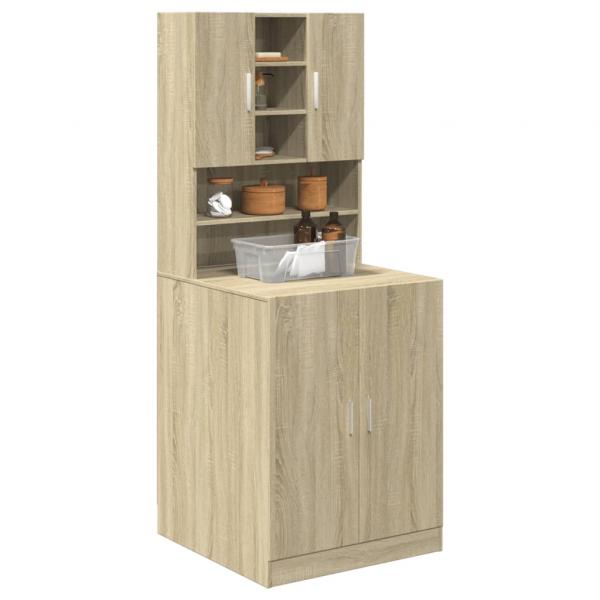 Waschmaschinenschrank Sonoma-Eiche 70,5x24x90 cm