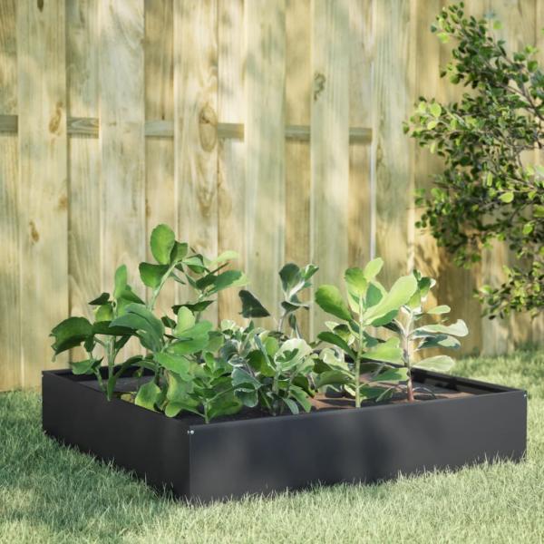ARDEBO.de - Hochbeet Anthrazit 100x100x33,5 cm Stahl