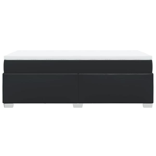 Boxspringbett mit Matratze Schwarz 100x200 cm Kunstleder