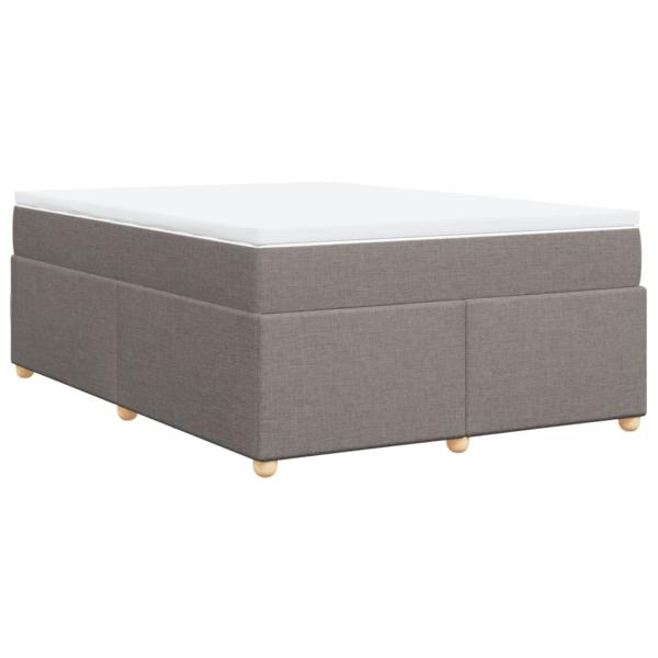 Boxspringbett mit Matratze Taupe 140x190 cm Stoff