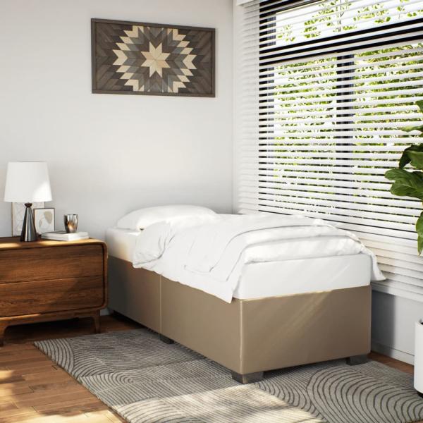 ARDEBO.de - Bettgestell Cappuccino-Braun 90x190 cm Kunstleder