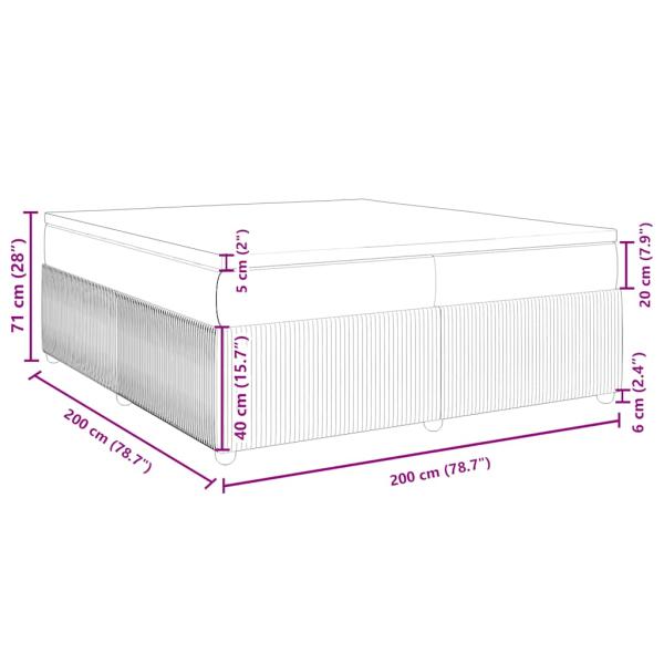 Boxspringbett mit Matratze Schwarz 200x200 cm Samt