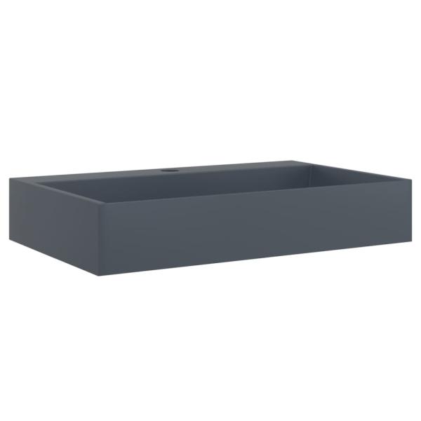 Waschbecken 60x38x11 cm Mineralguss/Marmorguss Anthrazit