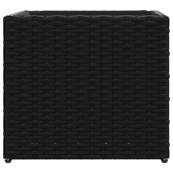 Pflanzkübel 2 Stk. Schwarz 36x30x32 cm Poly Rattan