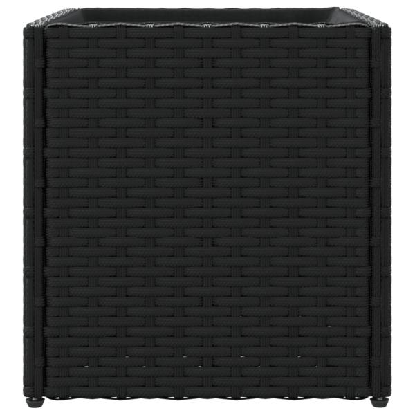Pflanzkübel 2 Stk. Schwarz 36x30x32 cm Poly Rattan
