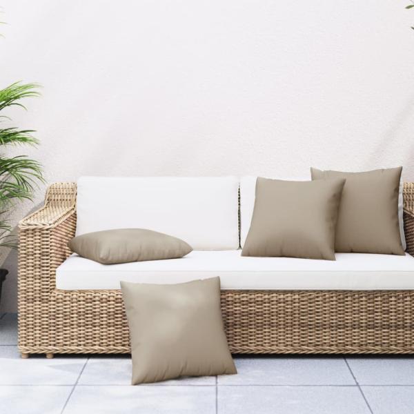 ARDEBO.de - Sofakissen 4 Stk. Taupe 50x50 cm Stoff