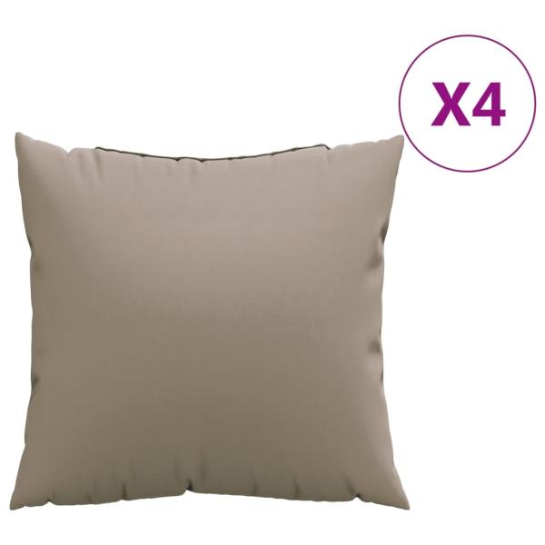 Sofakissen 4 Stk. Taupe 50x50 cm Stoff