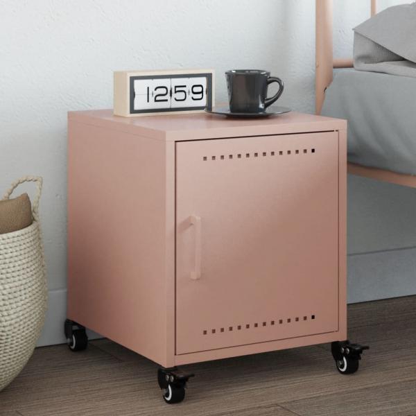 ARDEBO.de - Nachttisch Rosa 36x38,5x43,5 cm Stahl