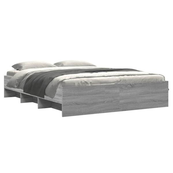 Bettgestell Grau Sonoma 150x200 cm Holzwerkstoff