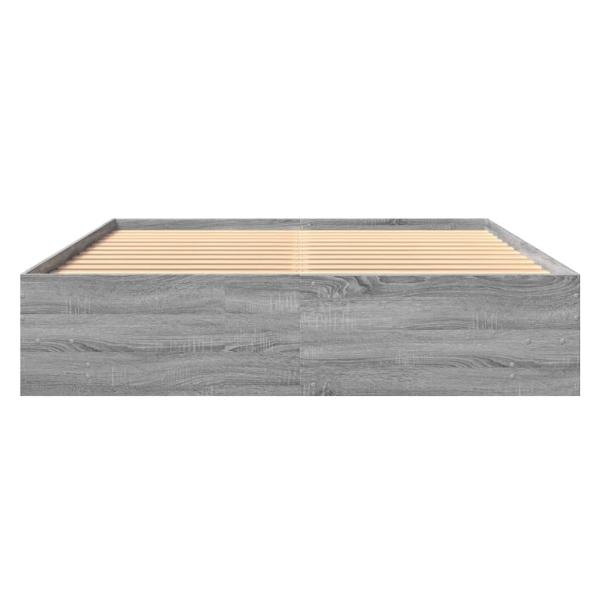 Bettgestell Grau Sonoma 150x200 cm Holzwerkstoff