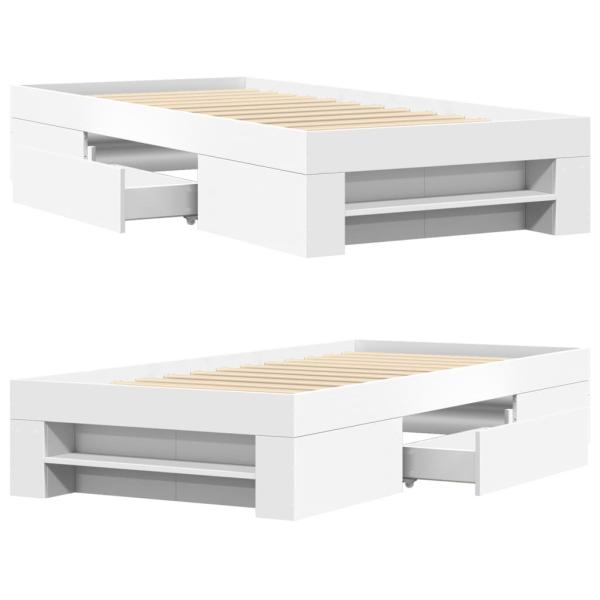 Bettgestell Weiß 90x190 cm Holzwerkstoff