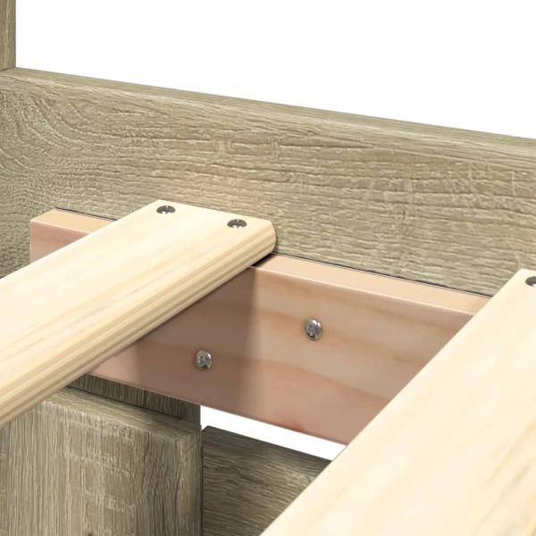 Bettgestell mit Kopfteil Sonoma-Eiche 150x200 cm Holzwerkstoff