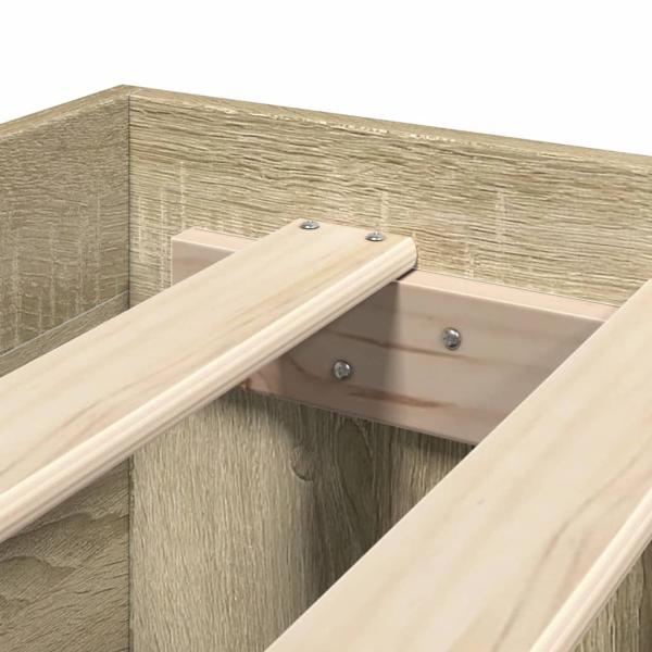 Bettgestell mit Kopfteil Sonoma-Eiche 90x190 cm Holzwerkstoff