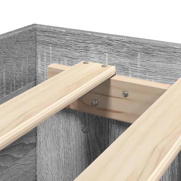 Bettgestell Grau Sonoma 120x190 cm Holzwerkstoff