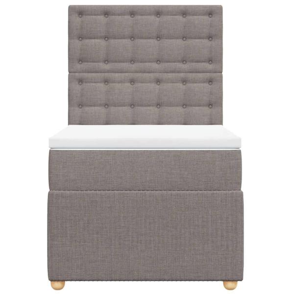 Boxspringbett mit Matratze Taupe 80x200 cm Stoff