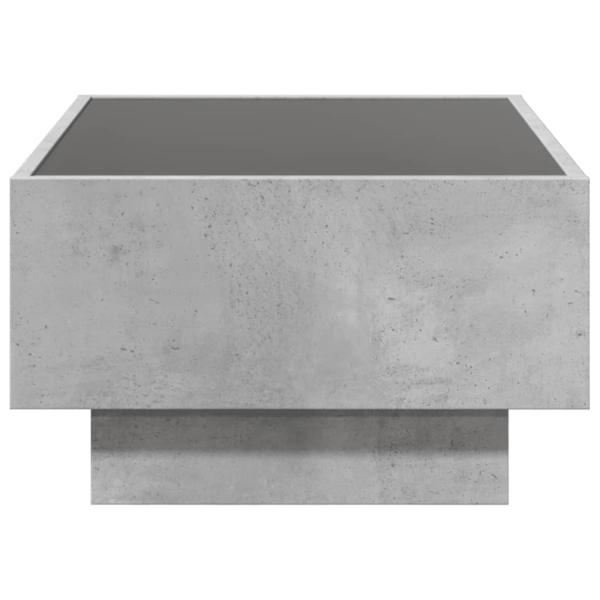LED-Couchtisch Betongrau 70x50x30 cm Holzwerkstoff