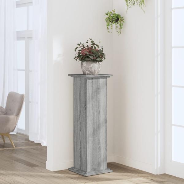ARDEBO.de - Pflanzenständer Grau Sonoma 33x33x100 cm Holzwerkstoff