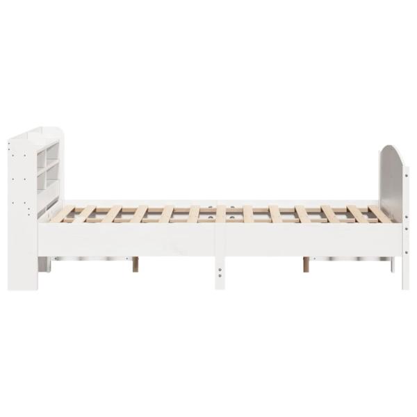 Massivholzbett ohne Matratze Weiß 160x200 Kiefernholz