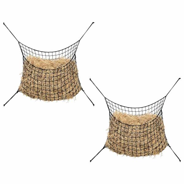ARDEBO.de - Heunetze 2 Stk. Rechteckig Schwarz 100x90 cm PP