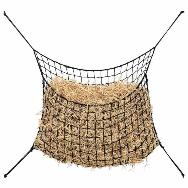 Heunetze 2 Stk. Rechteckig Schwarz 100x90 cm PP