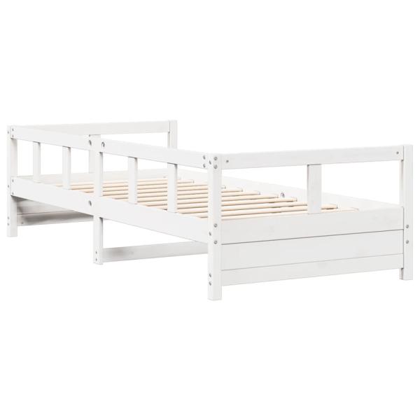 Tagesbett ohne Matratze Weiß 90x200 cm Massivholz Kiefer