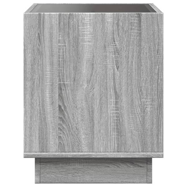 Nachttisch mit Infinity-LED Grau Sonoma 40x40x50 cm