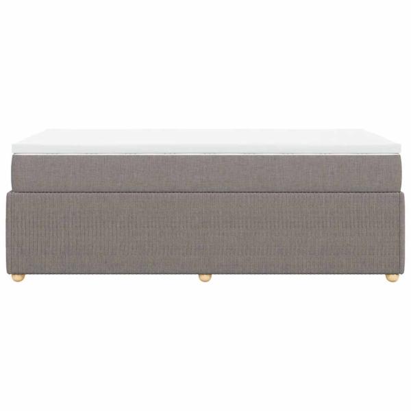 Boxspringbett mit Matratze Taupe 80x200 cm Stoff