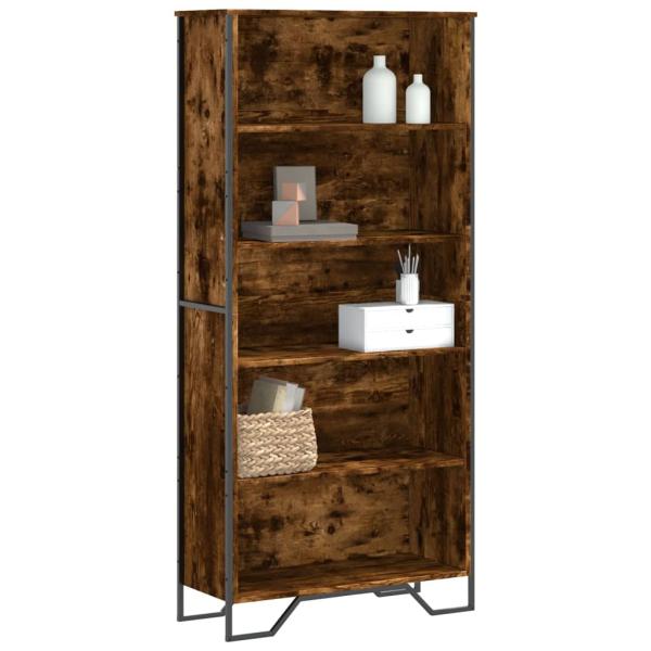 ARDEBO.de - Bücherregal Räuchereiche 80x31x169 cm Holzwerkstoff