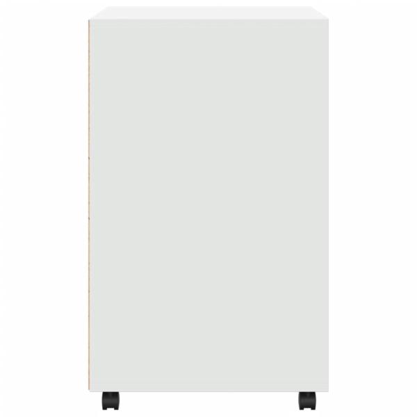 Rollschrank Weiß 60x48x81 cm Holzwerkstoff