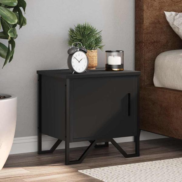 ARDEBO.de - Nachttische 2 Stk. Schwarz 40x30x40 cm Holzwerkstoff