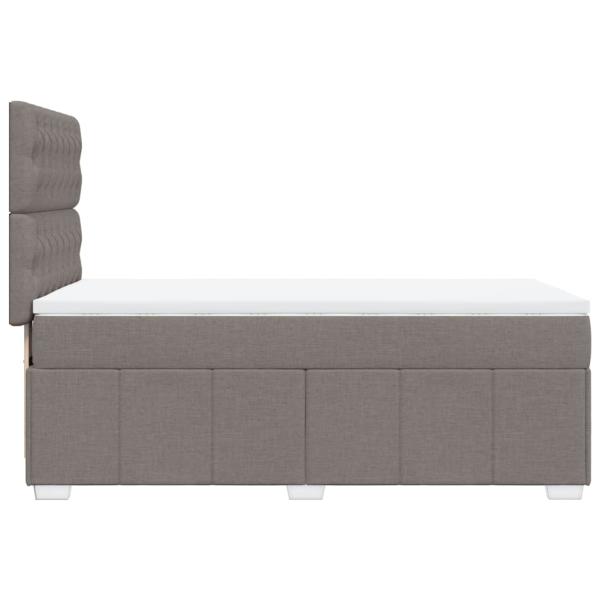 Boxspringbett mit Matratze Taupe 100x200 cm Stoff