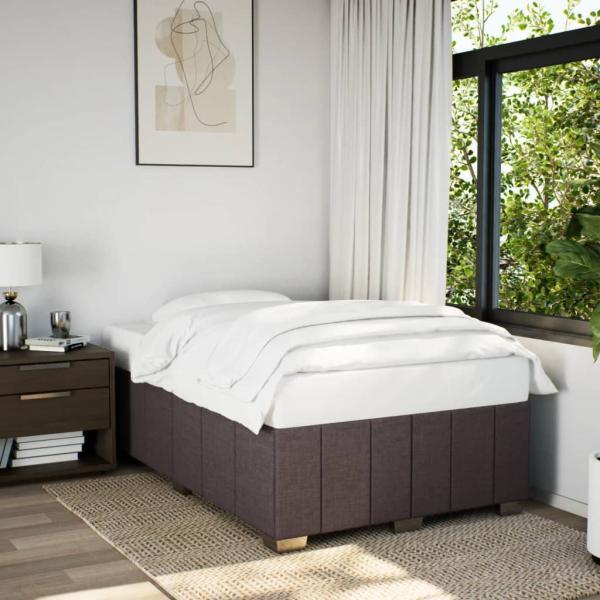 ARDEBO.de - Bettgestell Dunkelbraun 120x190 cm Stoff