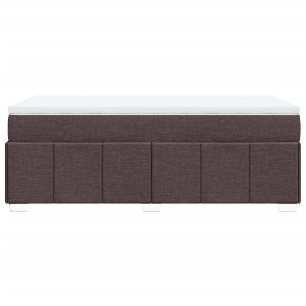 Boxspringbett mit Matratze Dunkelbraun 90x190 cm Stoff
