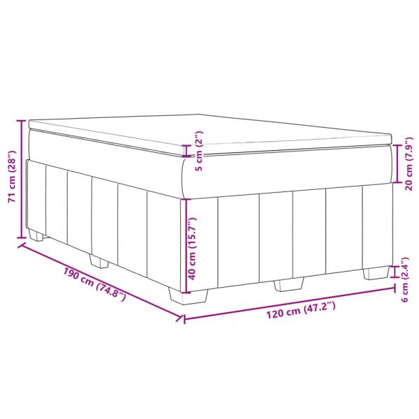 Boxspringbett mit Matratze Dunkelbraun 120x190 cm Stoff