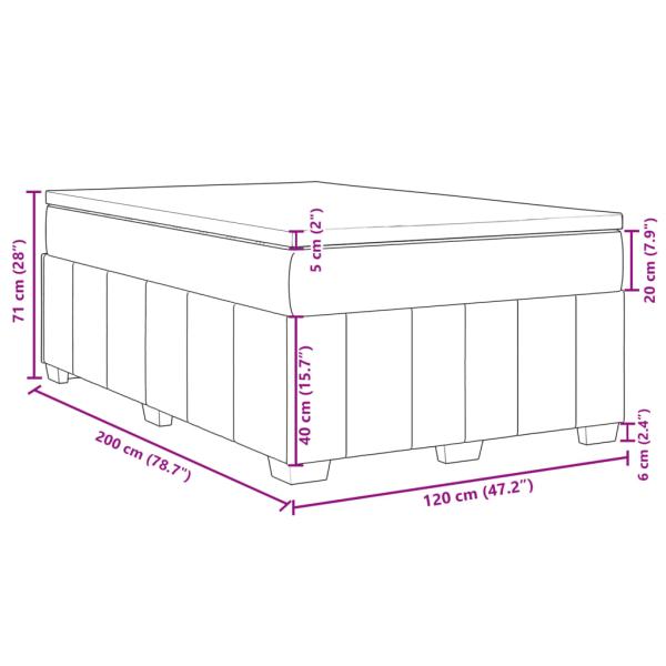 Boxspringbett mit Matratze Taupe 120x200 cm Stoff