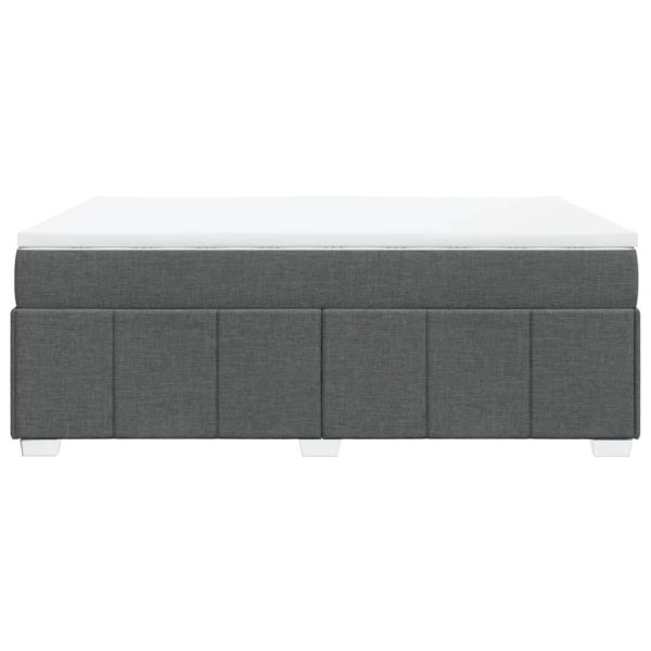 Boxspringbett mit Matratze Dunkelgrau 140x190 cm Stoff