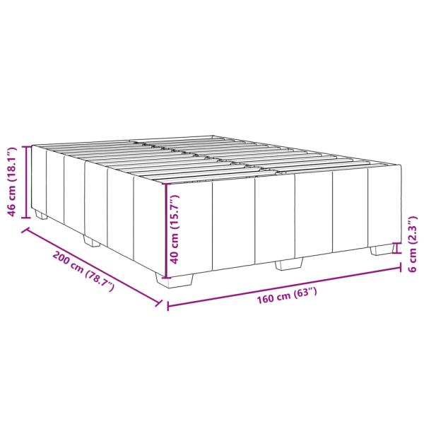 Boxspringbett mit Matratze Blau 160x200 cm Stoff