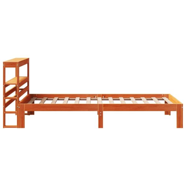 Massivholzbett ohne Matratze Wachsbraun 90x190 cm Kiefernholz