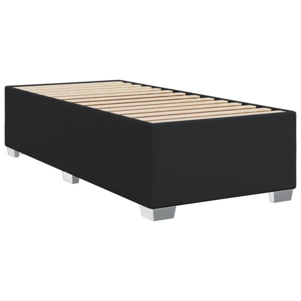 Boxspringbett mit Matratze Schwarz Kunstleder