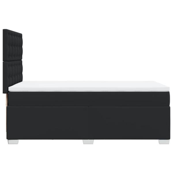 Boxspringbett mit Matratze Schwarz Kunstleder