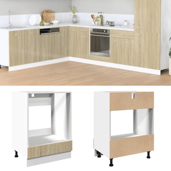 ARDEBO.de - Herdumbauschrank Sonoma-Eiche 60x46x81,5 cm Holzwerkstoff