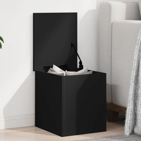ARDEBO.de - Truhe Schwarz 30x35x35 cm Holzwerkstoff
