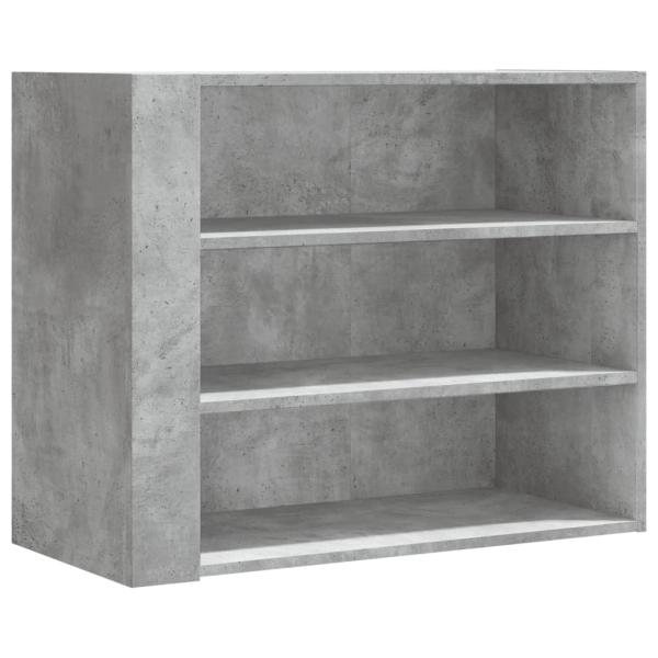 ARDEBO.de - Wandregal Betongrau 75x35x60 cm Holzwerkstoff