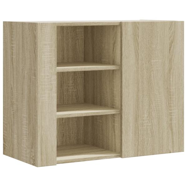 ARDEBO.de - Wandregal Sonoma-Eiche 75x35x60 cm Holzwerkstoff